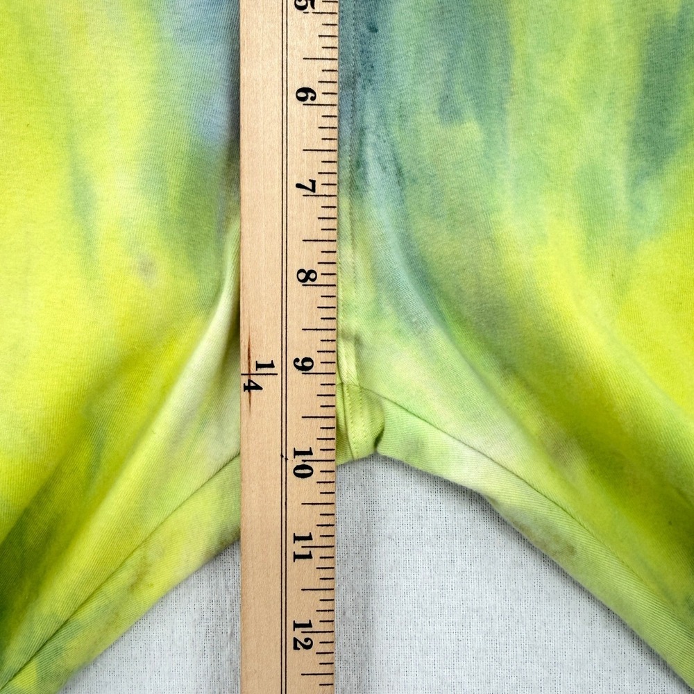 HARD TAIL Tie Dye Cropped Leggings Womens Small Fold Over Waist Yoga Pants Y2K - Picture 4 of 12